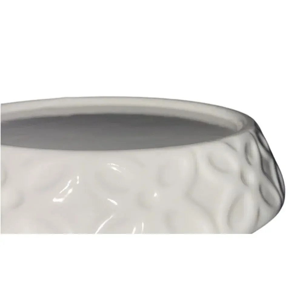 Ceramic Succulent Jewelry Dish Ring Holder Aloe Plant Trinket Tray Green White